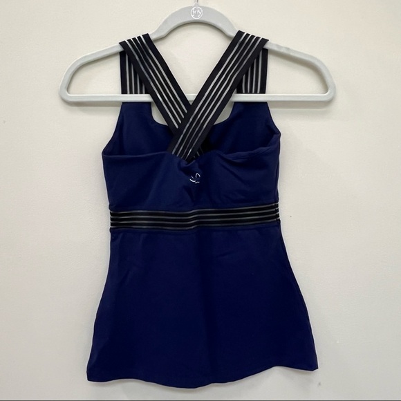 Beyond Yoga Sheer Illusion Tank Top Navy Size Small - Picture 3 of 13
